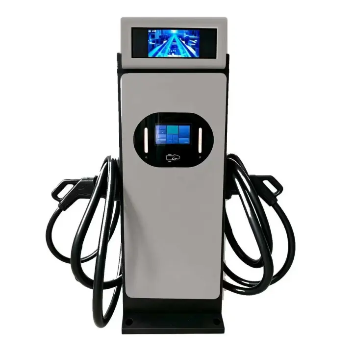 60kW gray advertising-screen dual-gun DC charger
