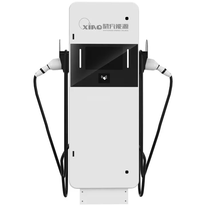 80kW standard white floor-standing dual-gun DC charger
